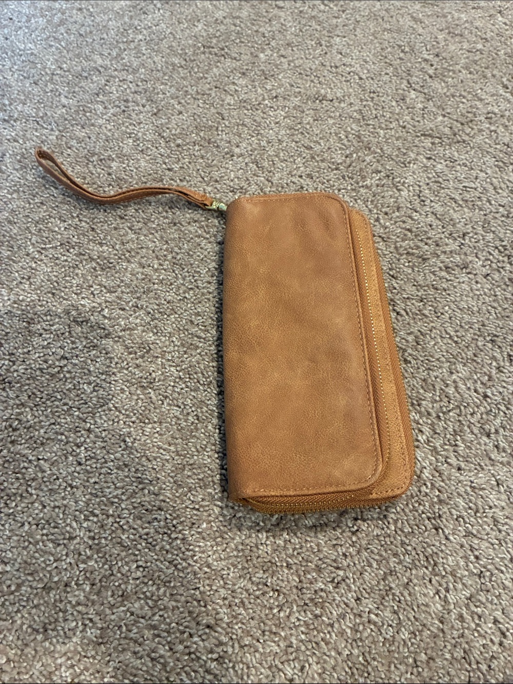 Tan Wristlet Wallet